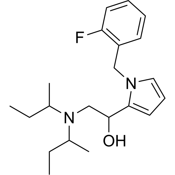 2-(Di-sec-butylamino)-1-(1-(2-fluorobenzyl)-1H-pyrrol-2-yl)ethan-1-ol 63880-43-3